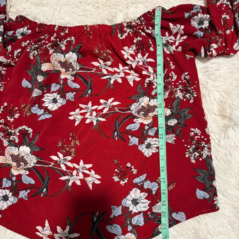 Shein Floral Red Women's Top